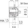 M9 IP40 Flanschdose – Bild 3