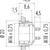 M16 IP40 Flanschdose – Bild 3